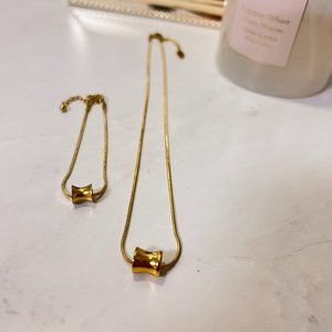 Brand New - Hoop Necklace & Bracelet Combo